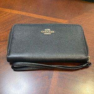 Coach long zip around wallet